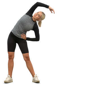 woman doing stretching exercises