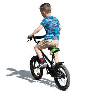 cut out boy riding a bike