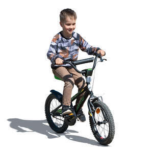 cut out boy riding a bike