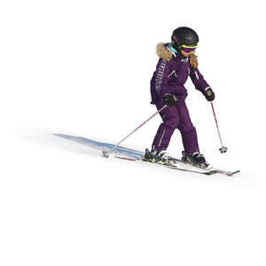 cut out little girl alpine skiing