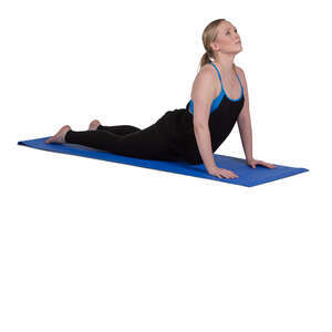 cut out woman doing yoga exercises