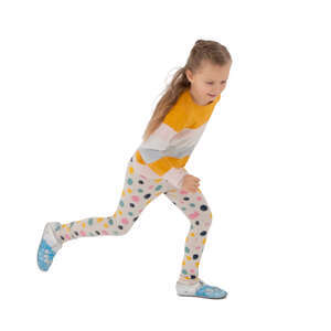 cut out little girl running