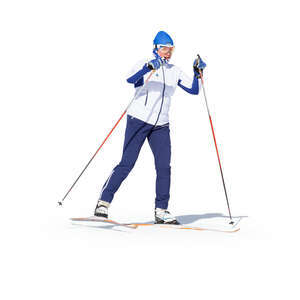 cut out woman skiing