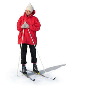 cut out woman skiing