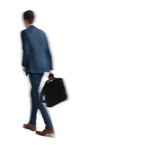 cut out motion blur man walking