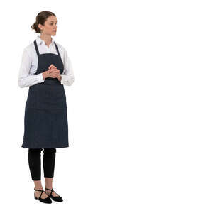 cut out waitress standing
