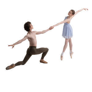 cut out ballet dancers performing