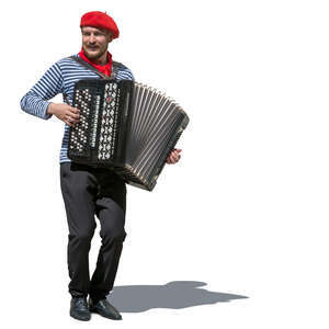 man playing accordion