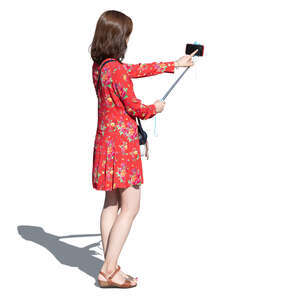 woman taking a selfie