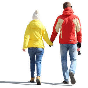 couple walking and holding hands