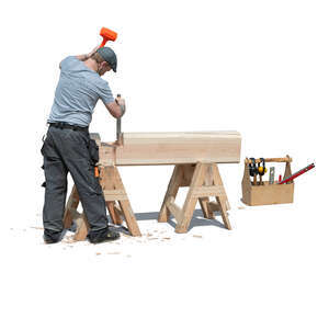 cut out carpenter working