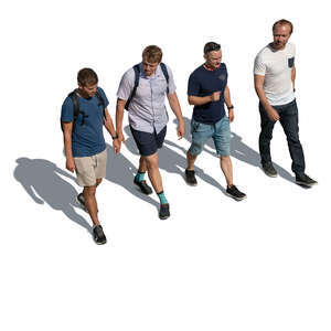 group of four men walking seen from above - VIShopper