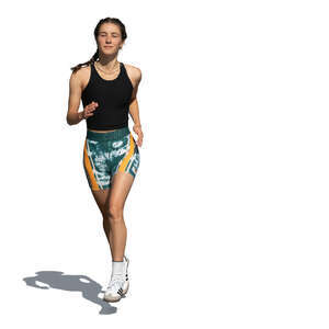 cut out woman running