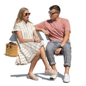 cut out two people sitting on a bench and talking - VIShopper