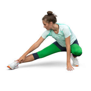 cut out woman doing sport exercises