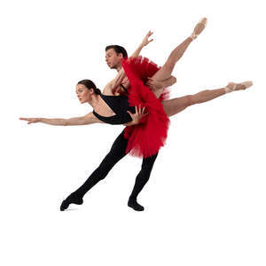 cut out ballet dancers performing