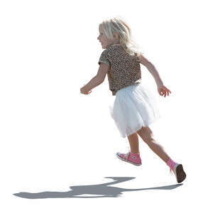 cut out backlit girl running around