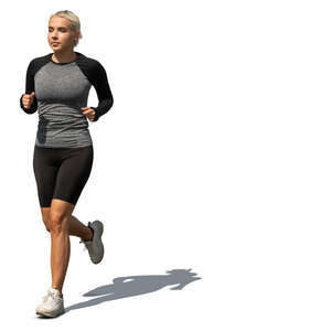 woman jogging on a summer day