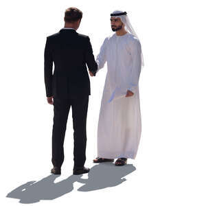 businessman shaking hans with an arab man