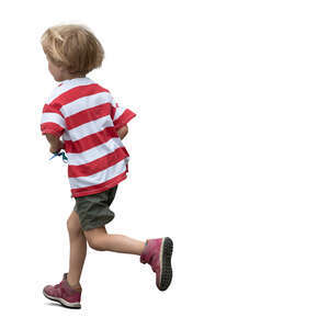 little boy running