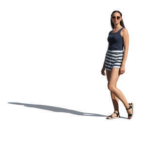 cut out woman in a summer outfit standing