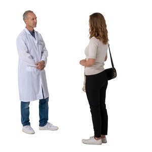 cut out doctor talking to a patient