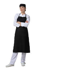 cut out female chef standing