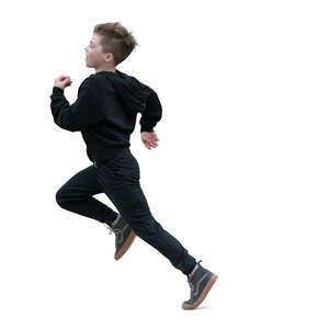 cut out boy running fast