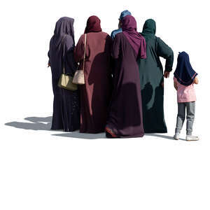 group of muslim women standing