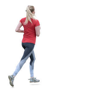 cut out woman doing sports running