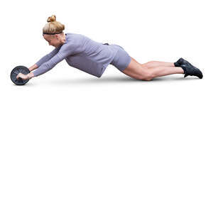 cut out woman working out