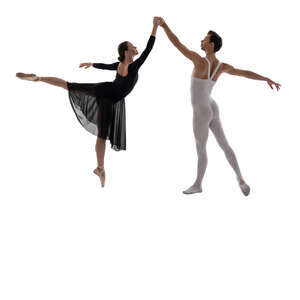 cut out ballet dancers performing
