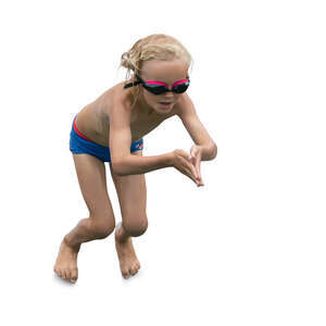 cut out little boy jumping into the pool