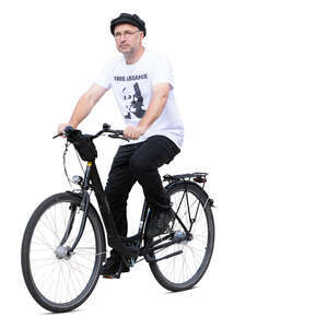 man riding a bike