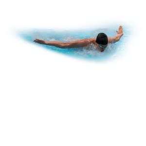 male swimmer swimming in the pool