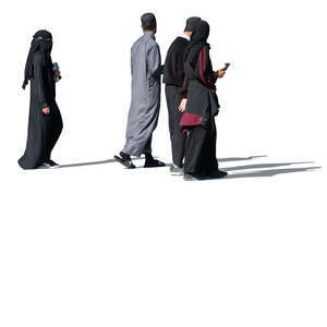 group of middle eastern muslims walking