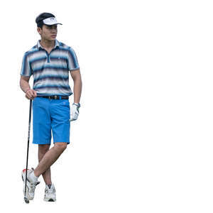 cut out golf player standing