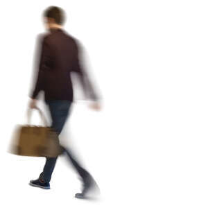 motion blur man walking