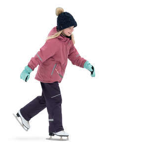 little girl skating happily