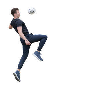 man playing football