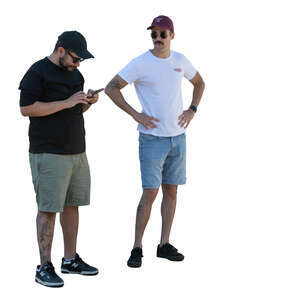 two men with baseball caps standing