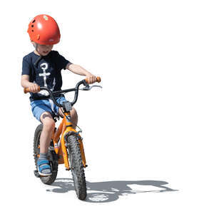 little boy riding a bike