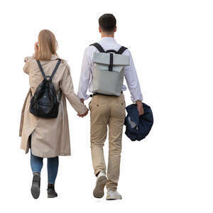 couple walking hand in hand