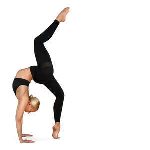 female gymnast doing a back bend