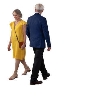 man and woman passing each other by