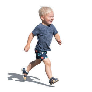 happy little boy running 