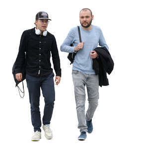 two men walking