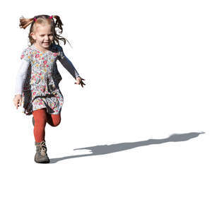 little girl running