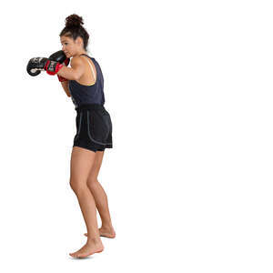 woman doing kickboxing