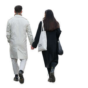 couple in autumn walking outside